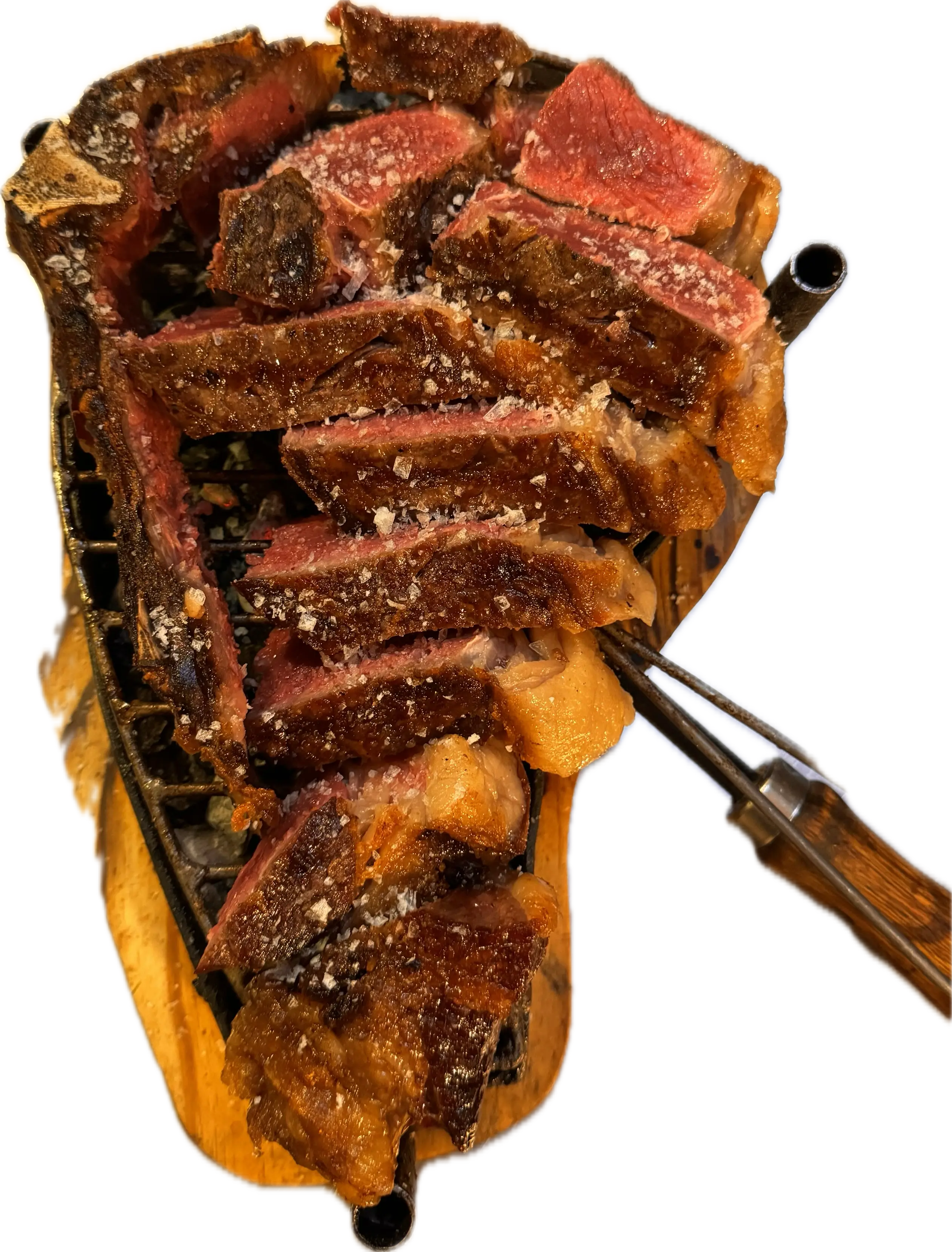 Una chuleta troceada