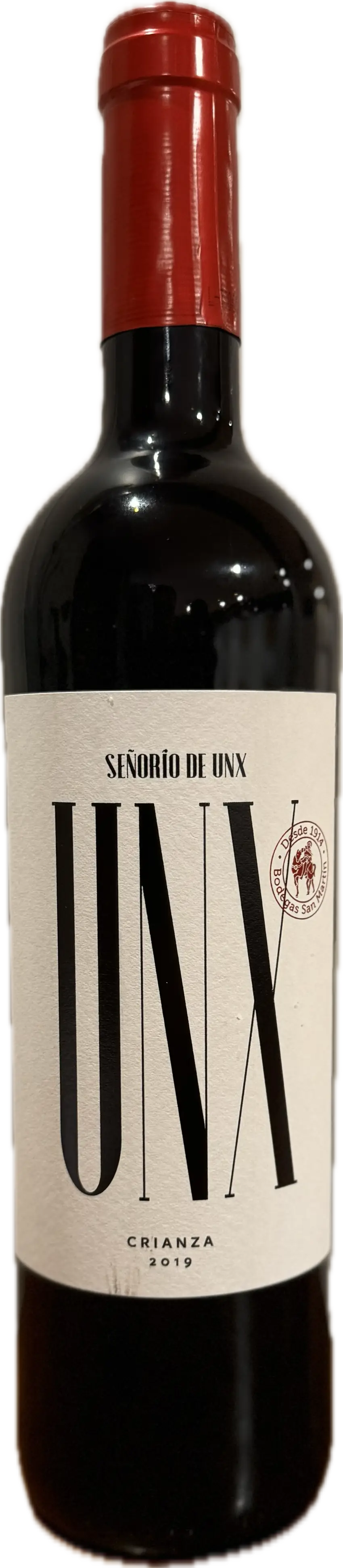 Una botella de vino de Unx